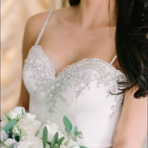 Pnina Tornai Dresses & Skirts - Pnina Tornai wedding gown with sweetheart neckline & Swarovski crystal details